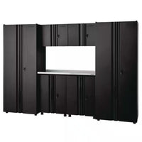 7-Piece Regular Duty Welded Steel Garage Storage System in Black (109 In. W X 75 In. H X 19.6 In. D)