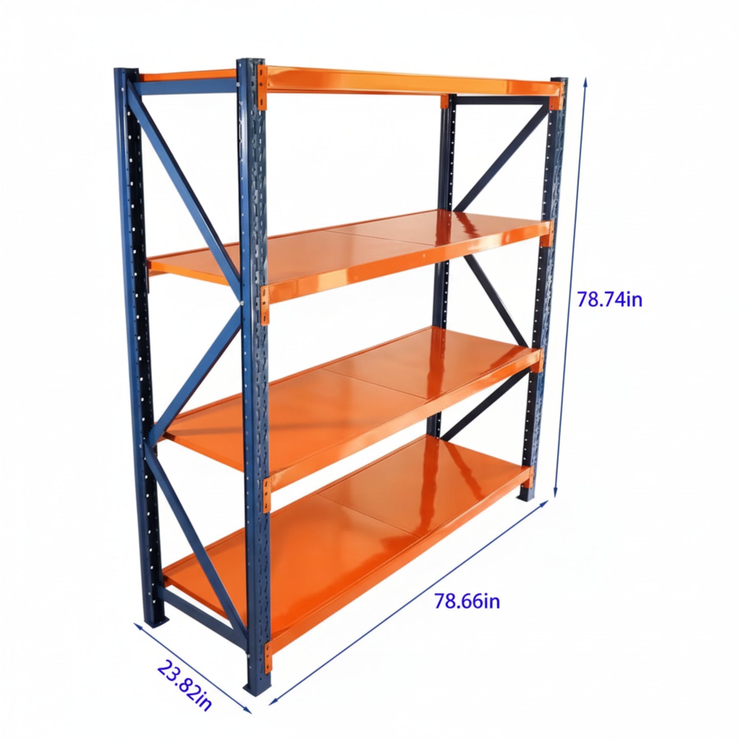 4400 Lb. 4-Tier Orange Steel Heavy Duty Adjustable Freestanding Storage Rack Garage Shelves