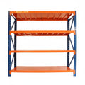 4400 Lb. 4-Tier Orange Steel Heavy Duty Adjustable Freestanding Storage Rack Garage Shelves