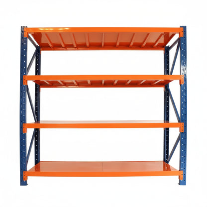 4400 Lb. 4-Tier Orange Steel Heavy Duty Adjustable Freestanding Storage Rack Garage Shelves